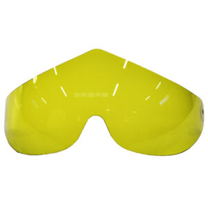 foto prodotto di una visiera gialla da paracadutismo