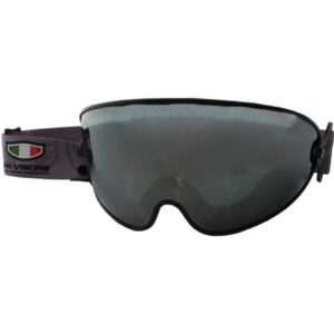 Foto prodotto di una visiera FK Visors per il volo color grigio scuro con elastico con logo del brand